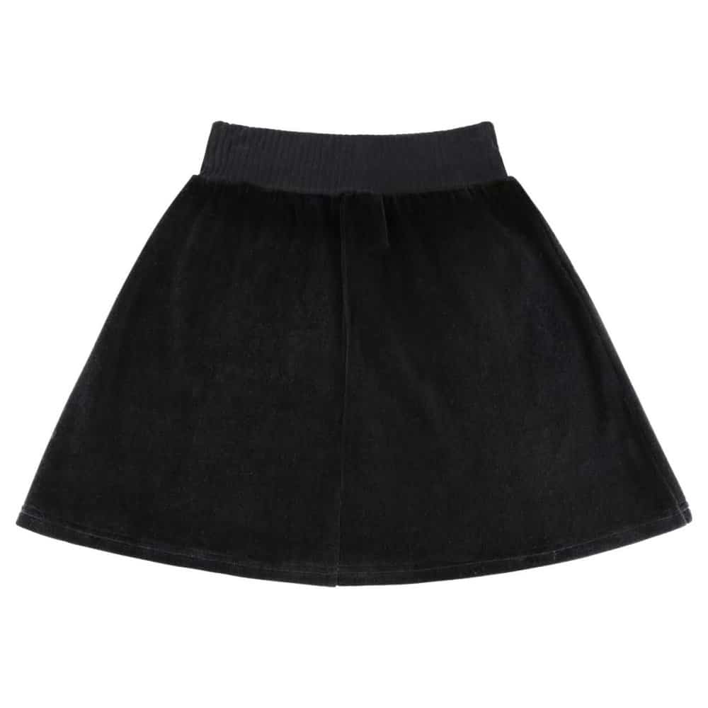 black ribbed pocket skirt