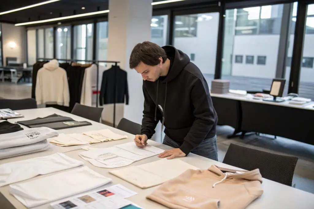 a-designer-reviewing-fabric-samples-and-streetwea