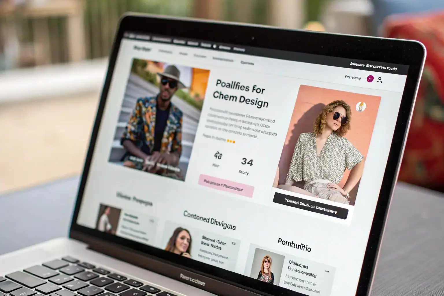 Fashion e-commerce website displaying clothing collections and trends