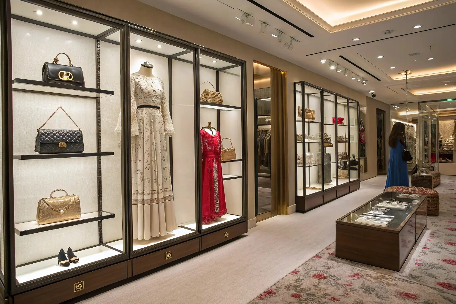 Luxury fashion boutique, high-end designer clothing and accessories