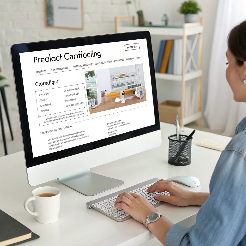 Exploring a manufacturer’s website on a desktop, showcasing product details and certifications