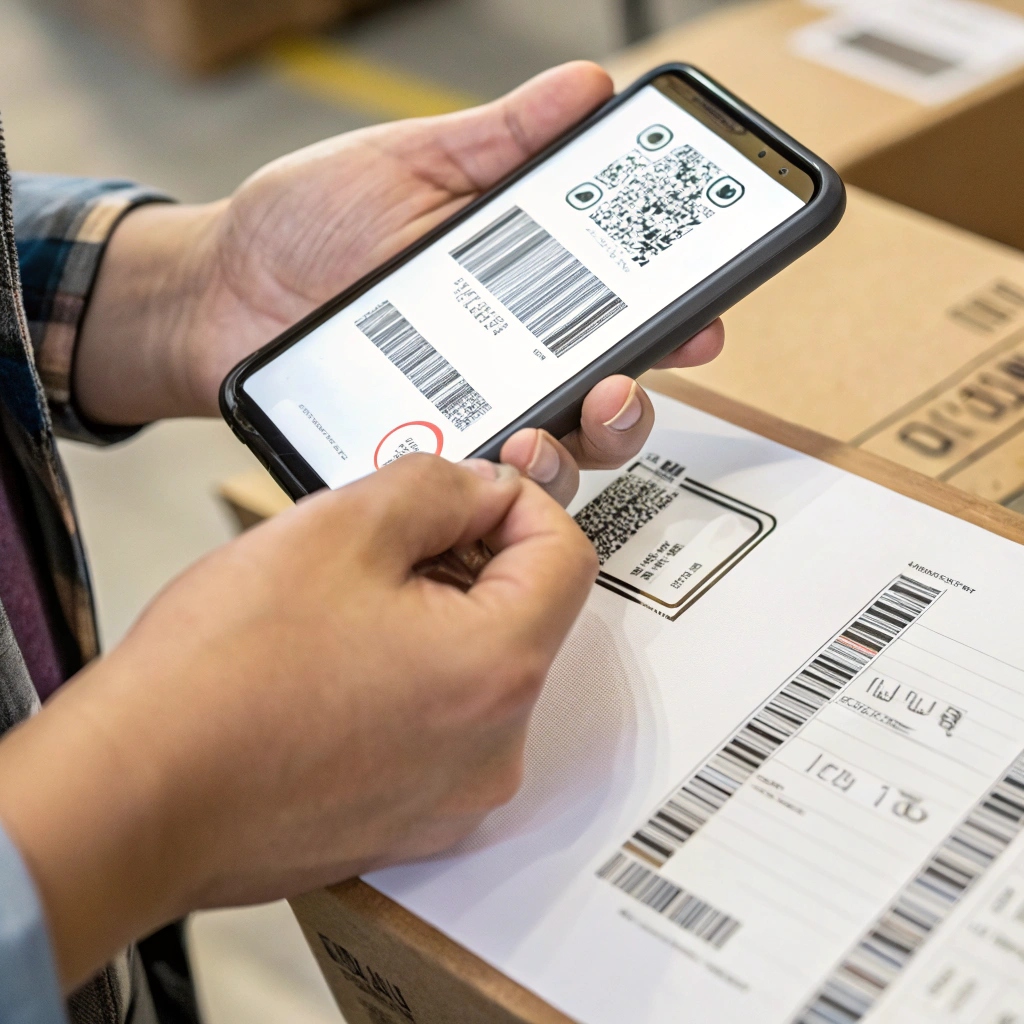 Scanning barcodes and QR codes on product packaging to trace manufacturer information