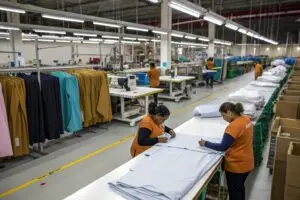 a-factory-floor-with-workers-engaged-in-various-p