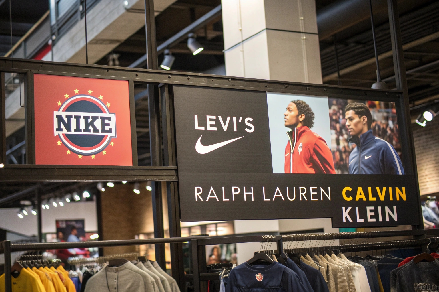 Fashion retail store with top global clothing brands