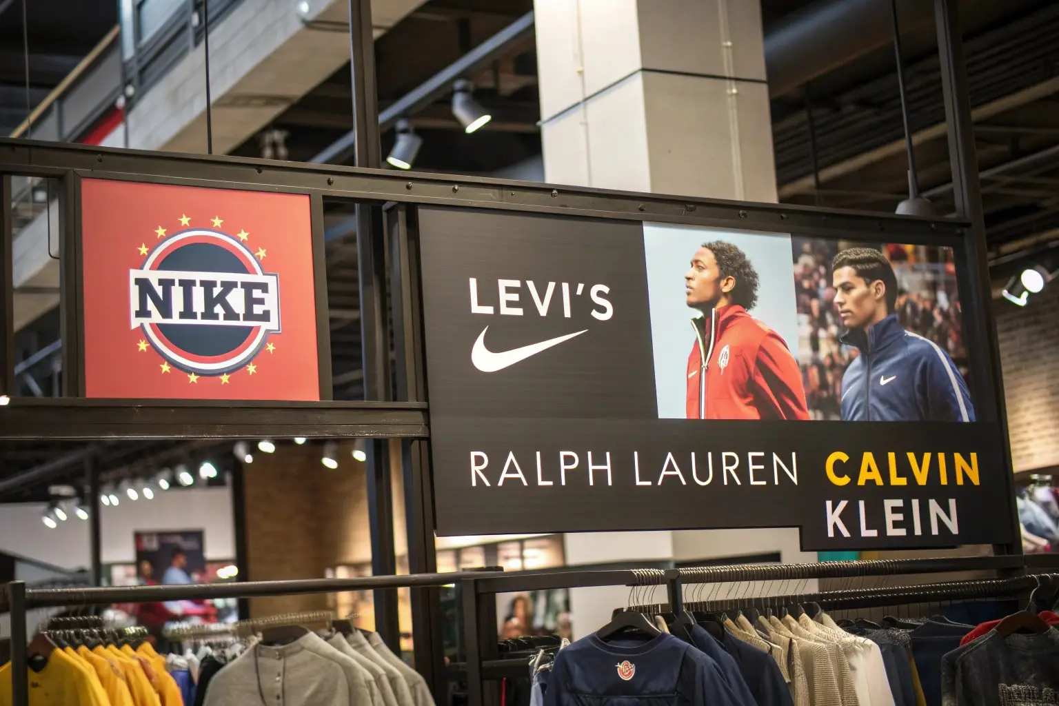 Fashion retail store with top global clothing brands