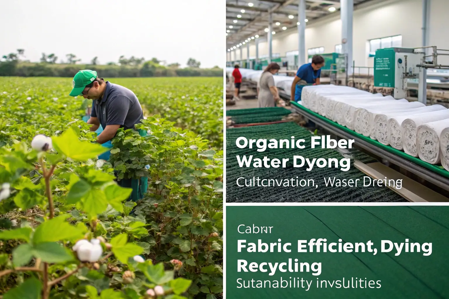 Sustainable cotton farming and fabric production process