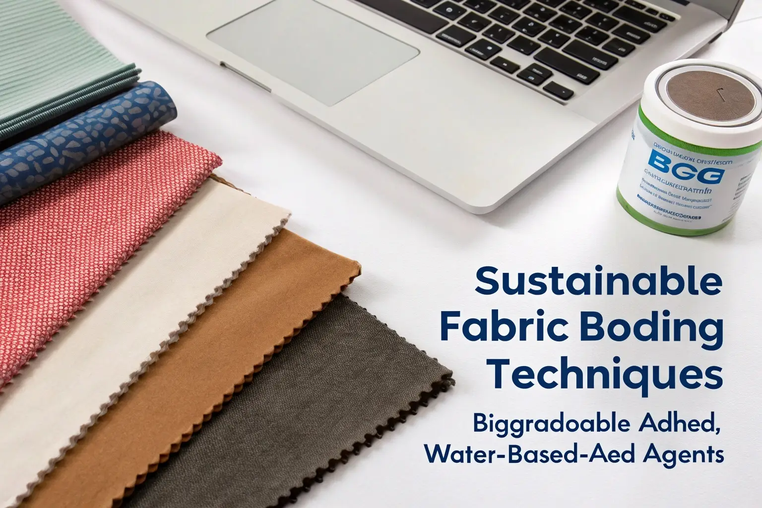Sustainable fabric bonding techniques with biodegradable adhesives