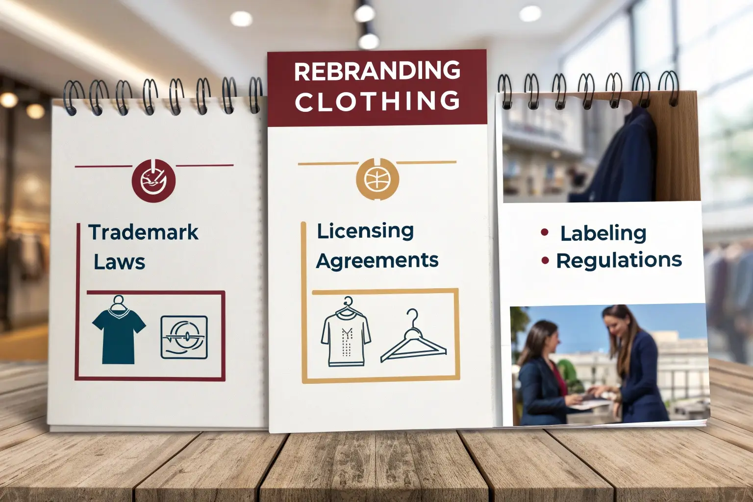 Rebranding clothing process with trademark, licensing, and labeling