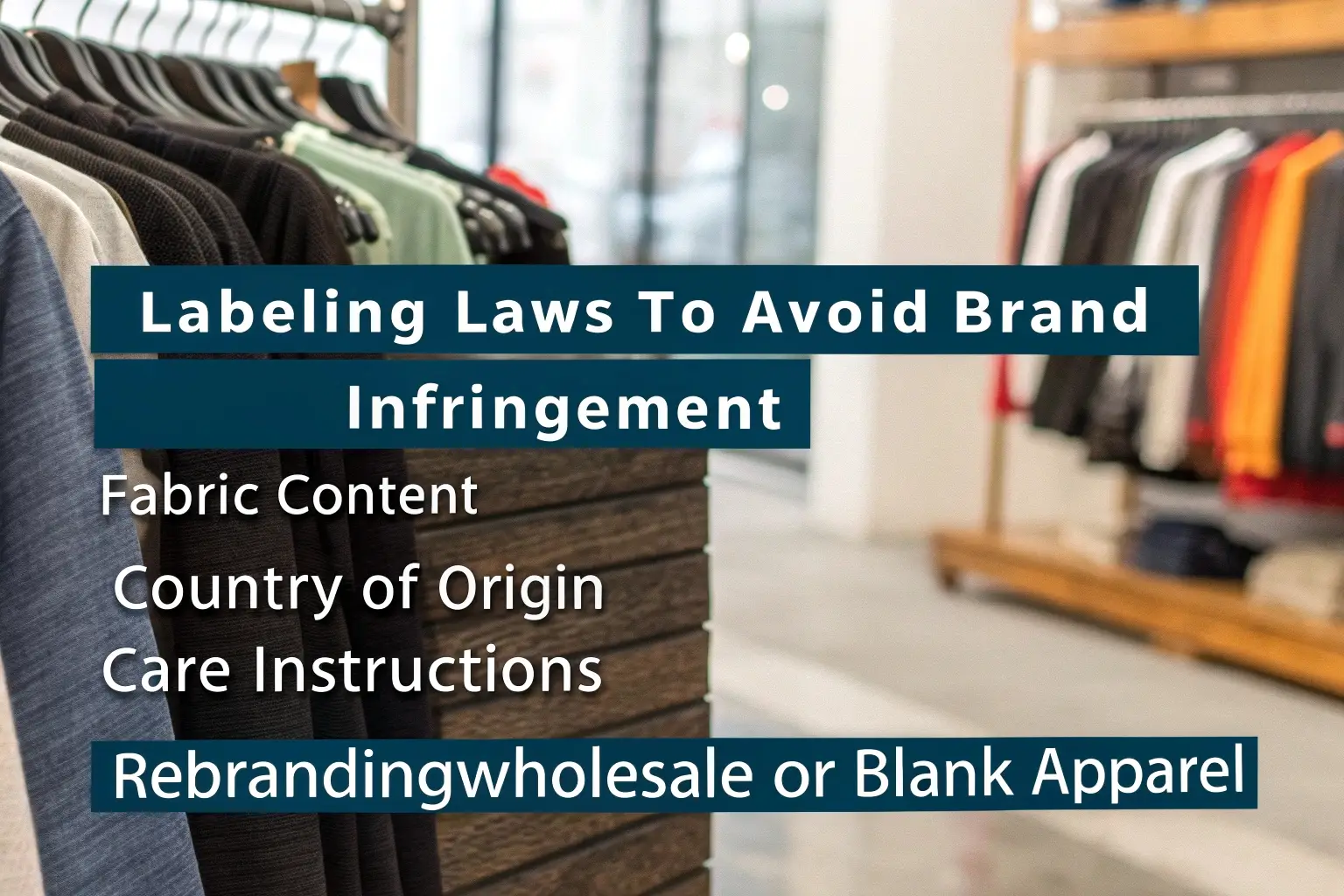 Labeling laws for rebranding wholesale or blank apparel