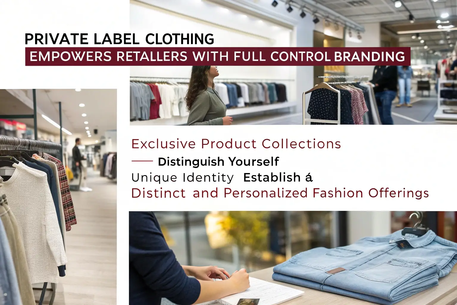 Private label clothing for retailers with full branding control
