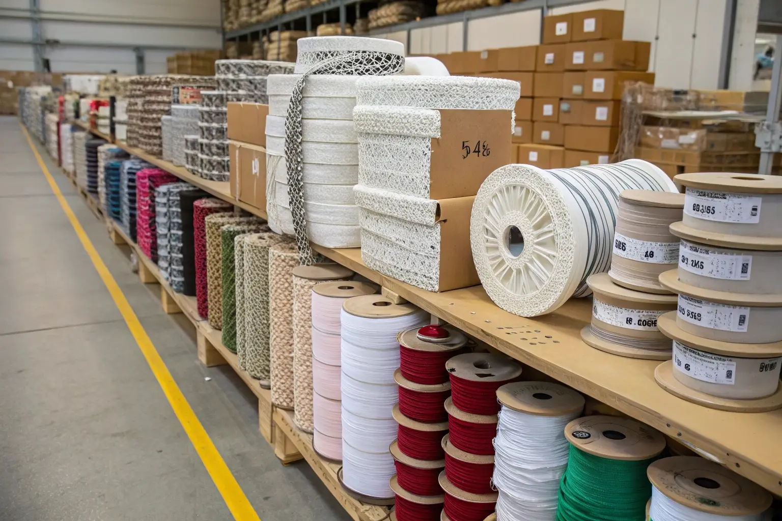 Large selection of garment trims and accessories in stock