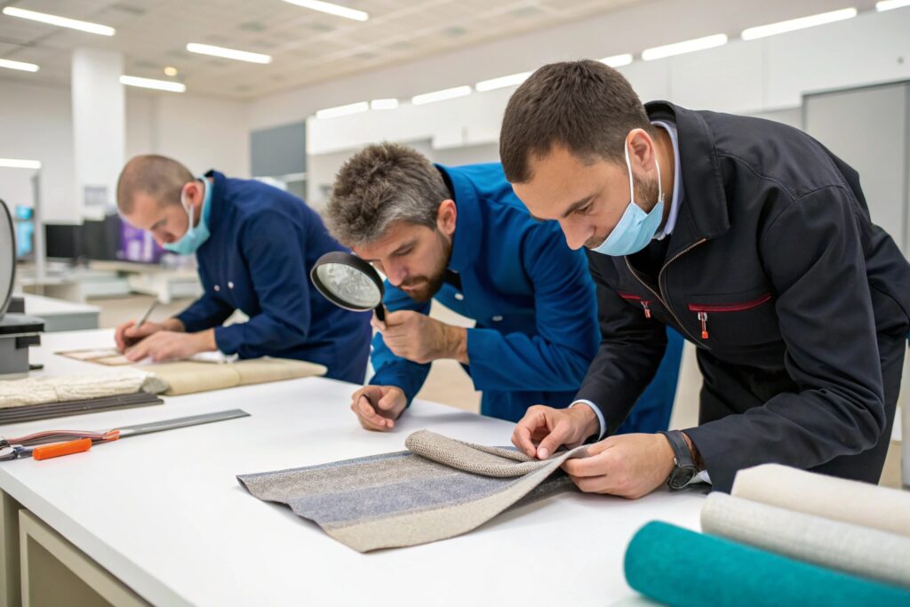 Fabric quality inspection by textile experts