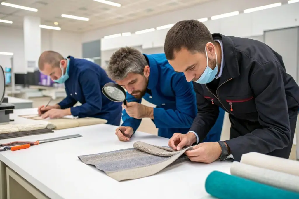 Fabric quality inspection by textile experts