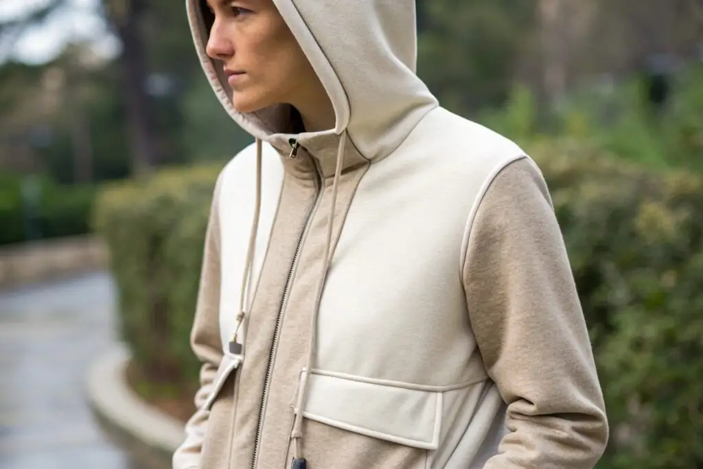 Hoodie with kangaroo pockets, featuring a functional and stylish front pocket design