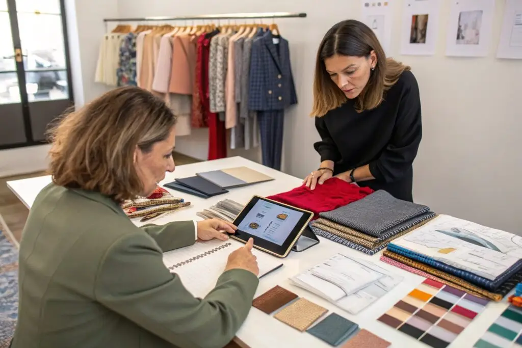 Boutique clothing brand meeting with a private label manufacturer