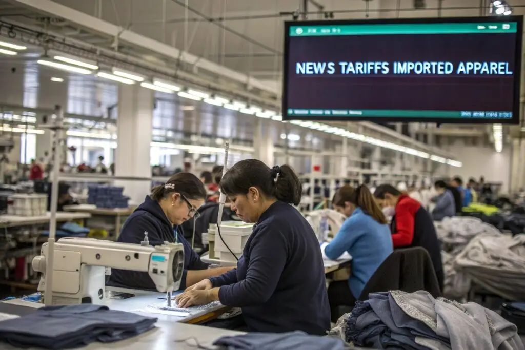 Busy American Clothing Factory