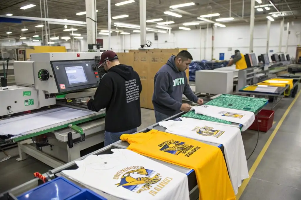 High-volume apparel printing