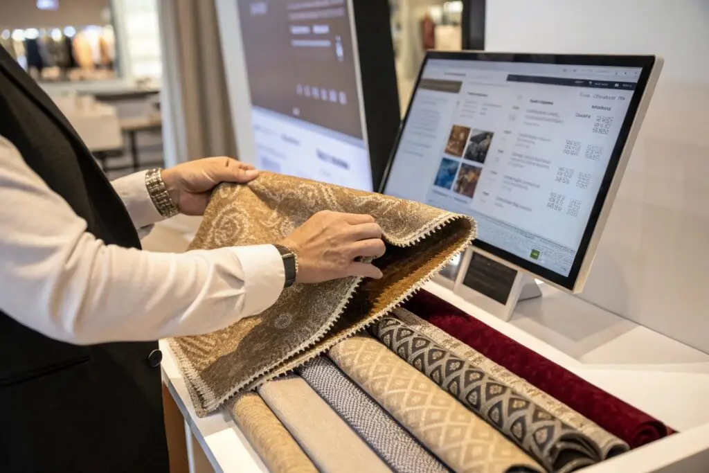 Luxury fabric selection with digital customization