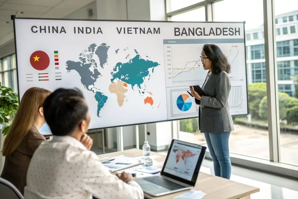 Market analysis of global clothing manufacturing hubs