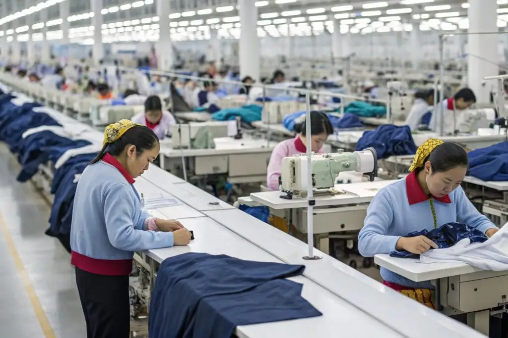 Efficient garment production in a large textile factory