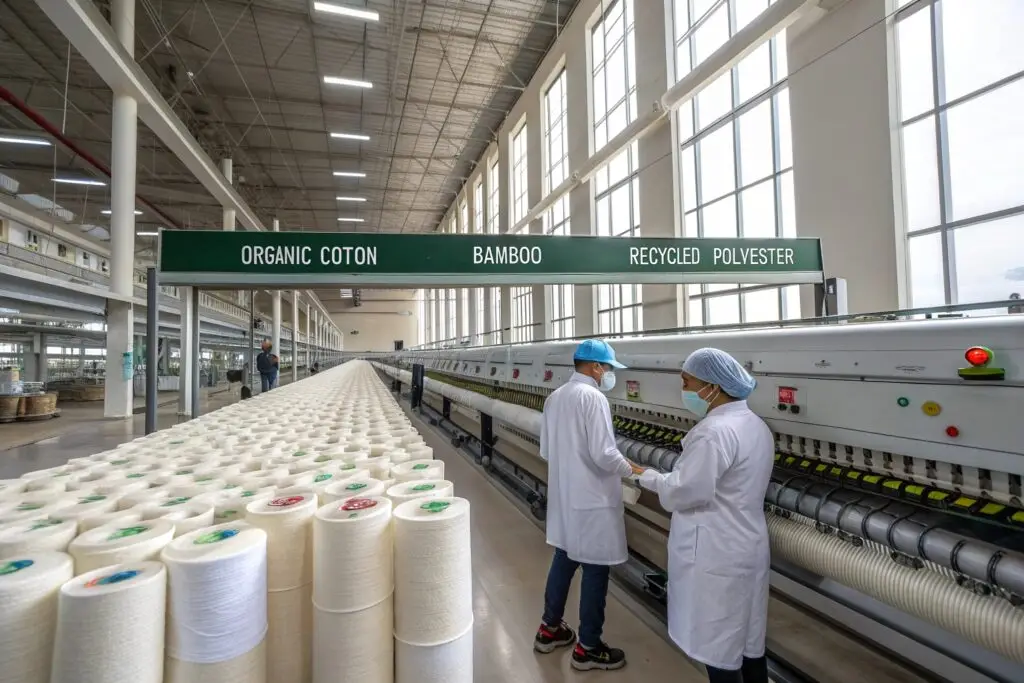 Sustainable textile production with organic and recycled fibers