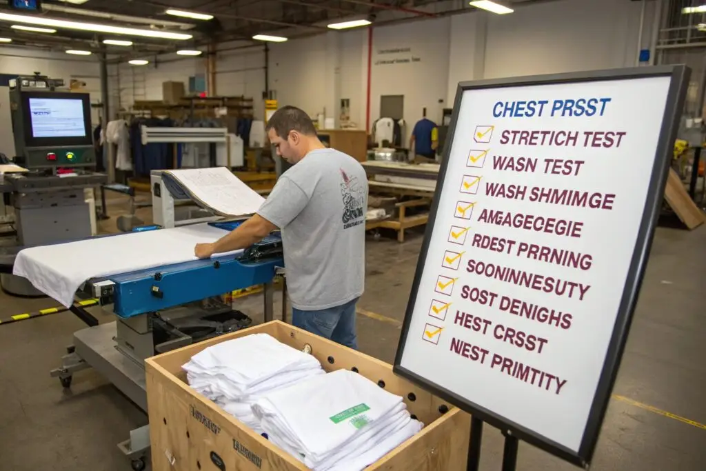 T-shirt printing quality control