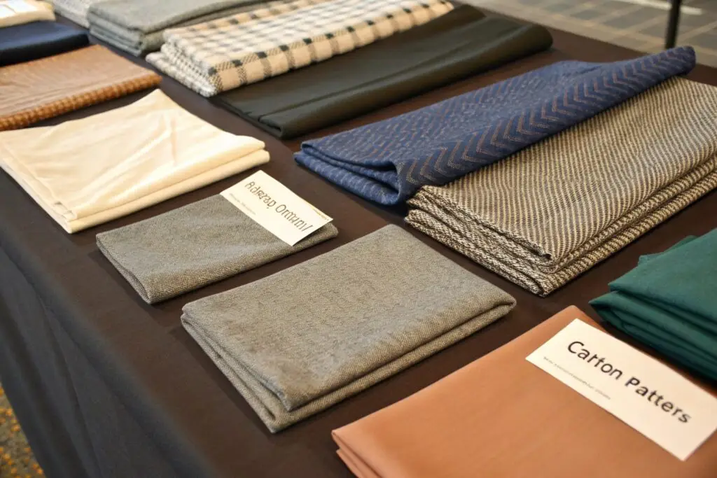 A visual breakdown of different fabric types, cotton, and patterns