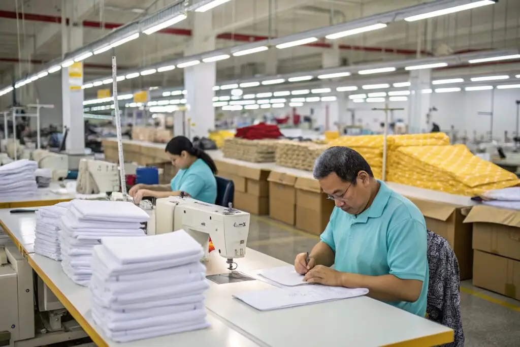 Well-Lit Clothing Factory