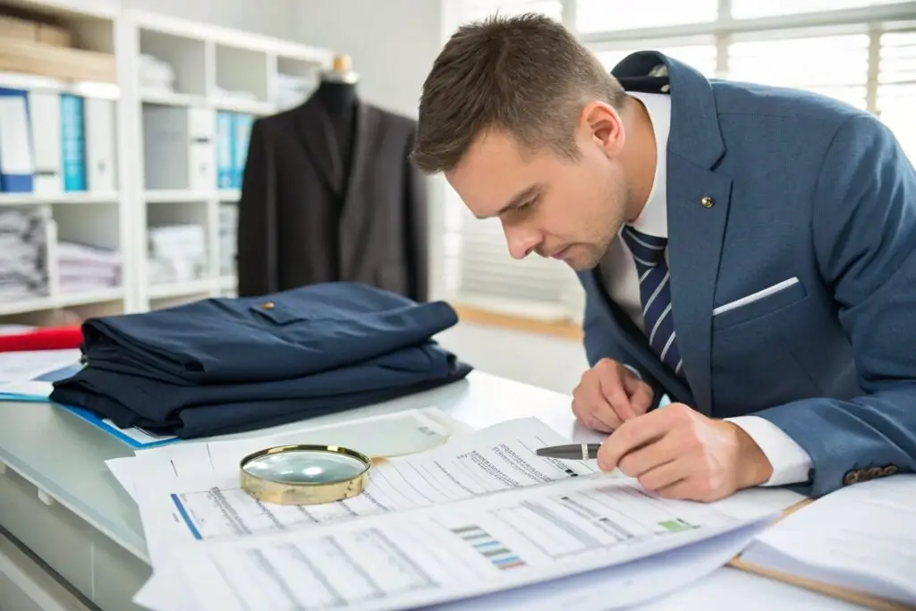 Customs Specialist Reviewing Tariff Documents