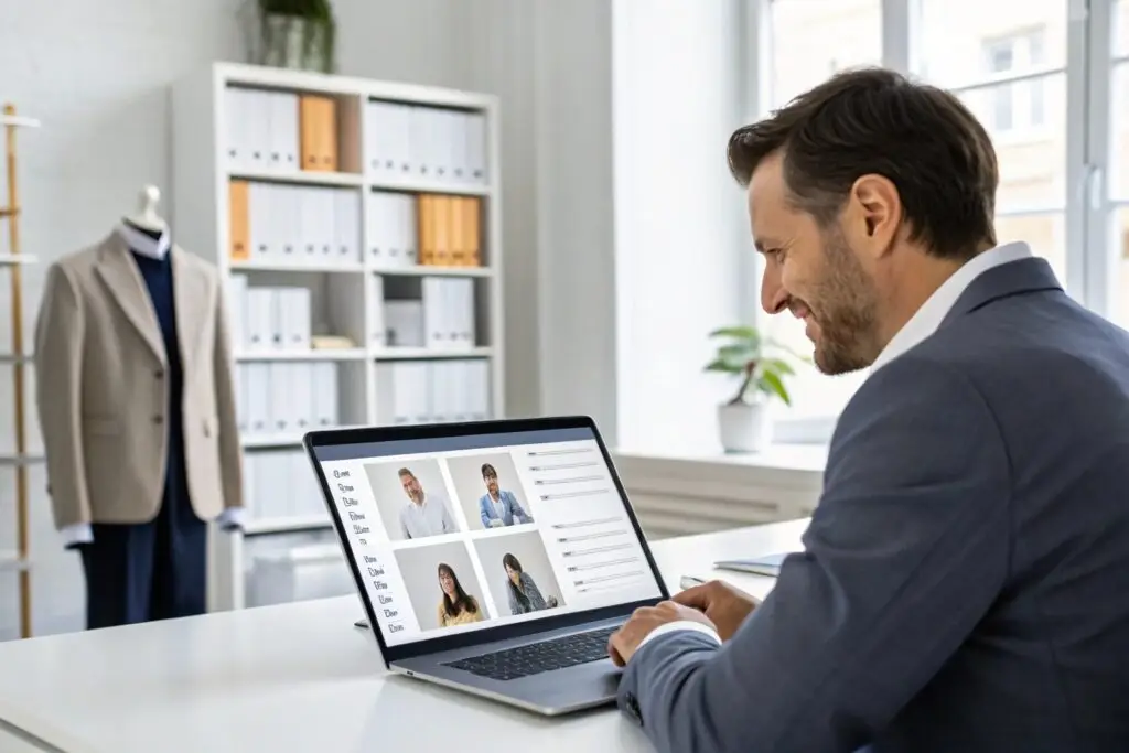 Business owner evaluating suppliers