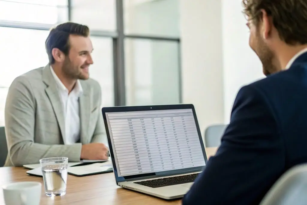 Business owner negotiating pricing