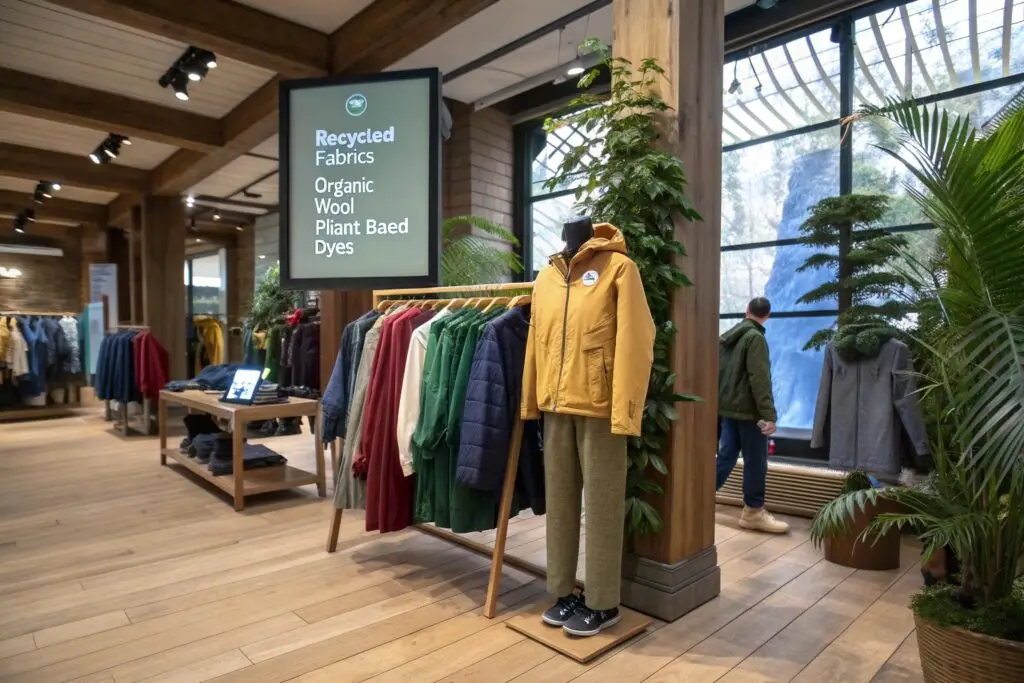 Eco-friendly clothing store featuring sustainable fashion