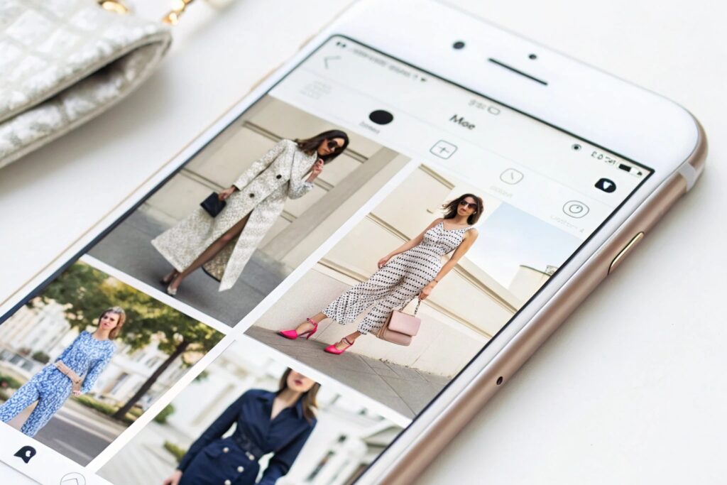 Fashion brand showcasing styles on Instagram