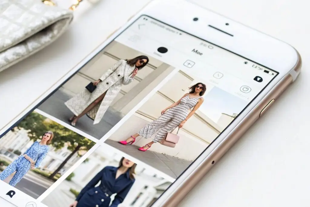 Fashion brand showcasing styles on Instagram