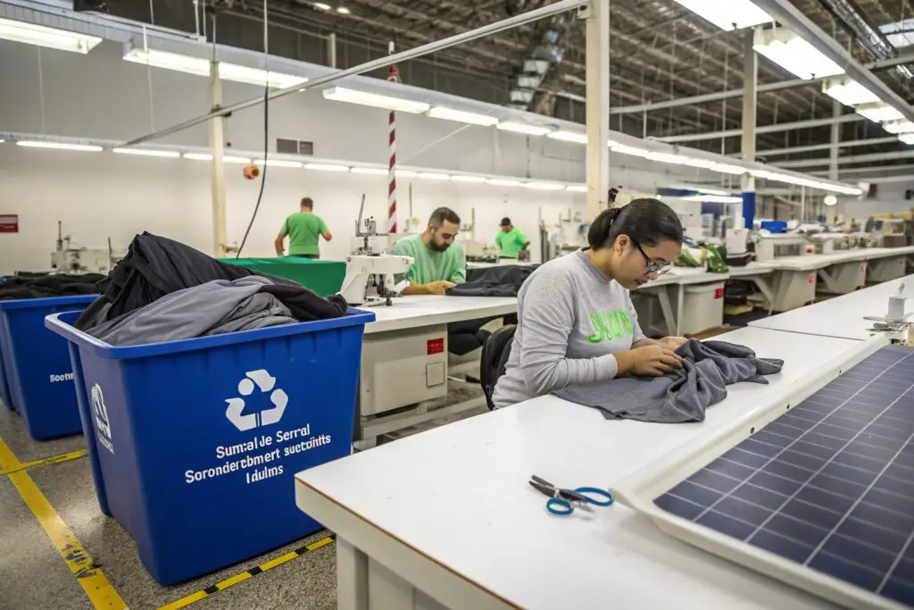 Sustainable garment factory focusing on eco-friendly production