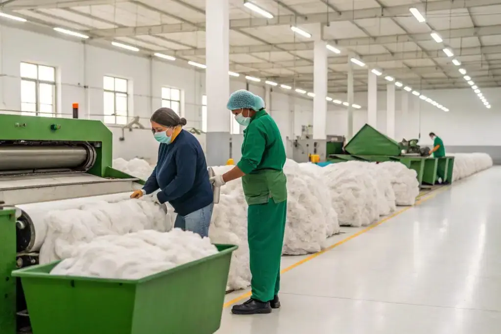 Textile factory specializing in cotton processing