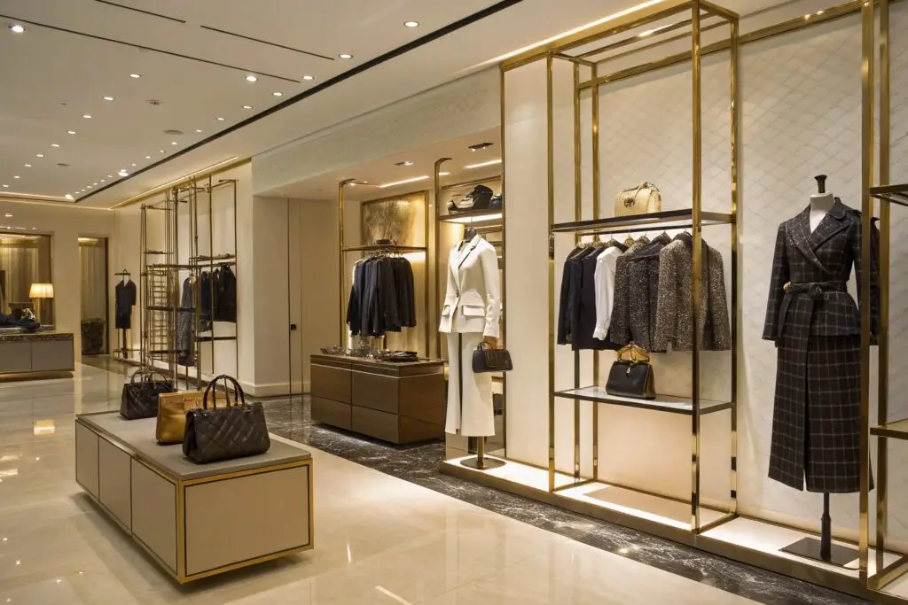 Happy shoppers enjoying fashion retail shopping