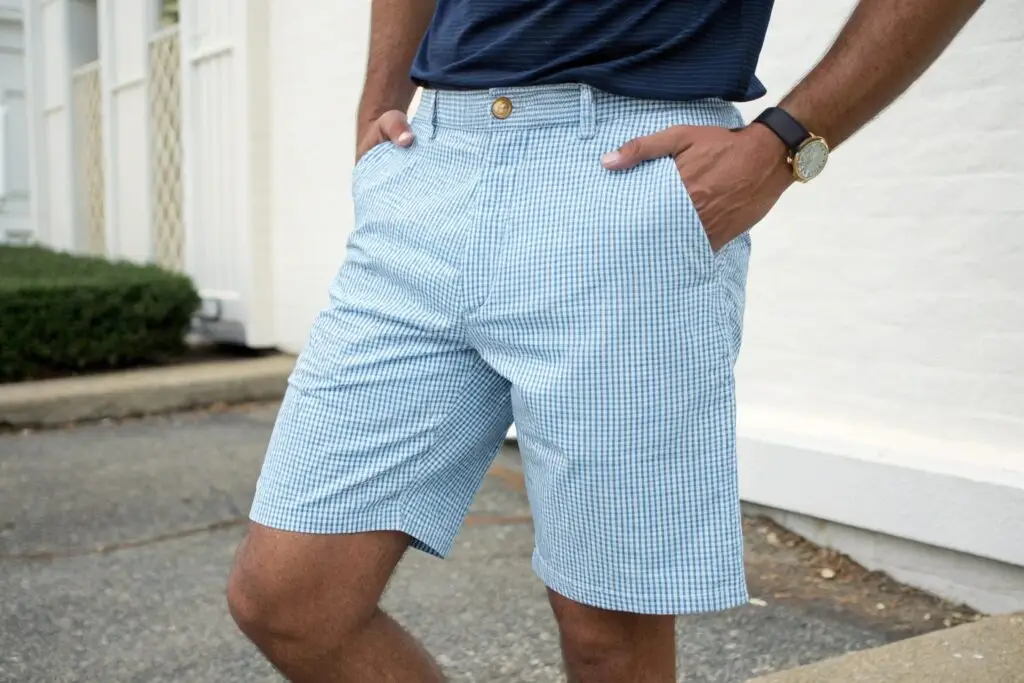 Men's gingham check shorts, classic summer fashion