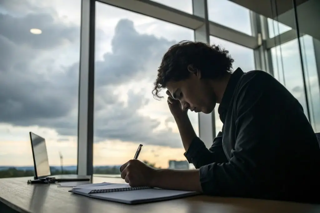 Designer brainstorming new fashion concepts