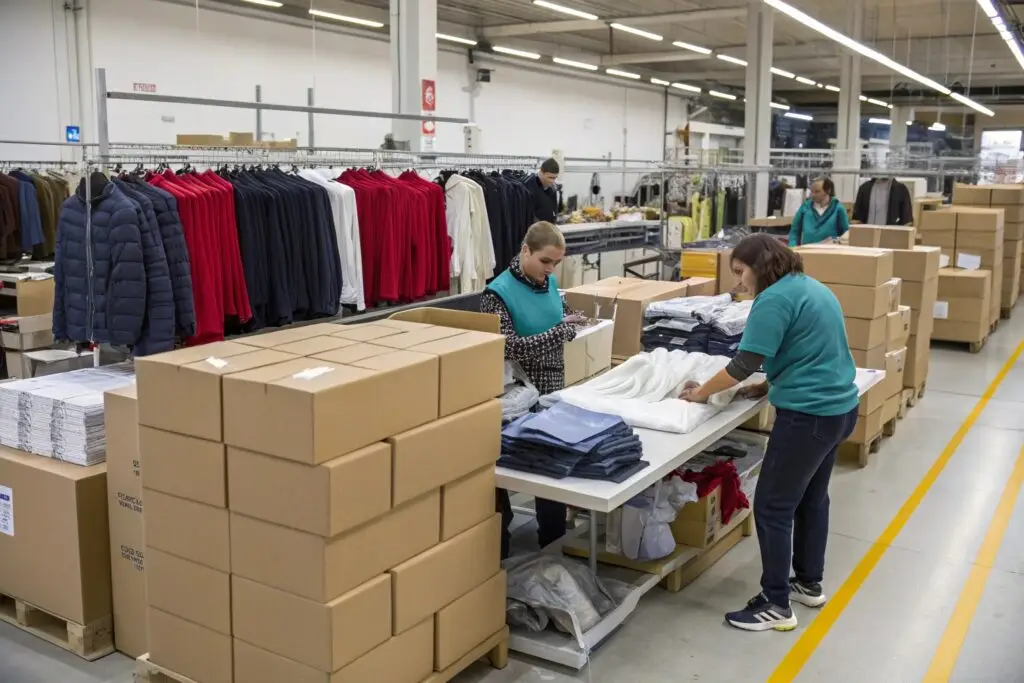 European clothing manufacturer loading bulk orders