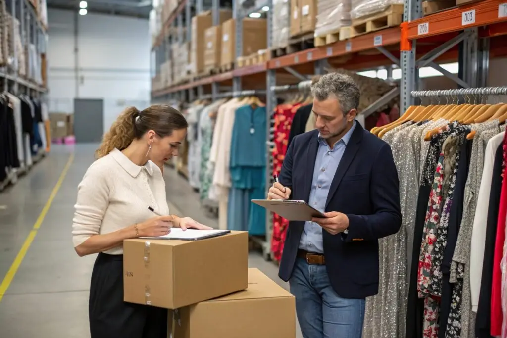 European clothing retailer receiving a bulk order