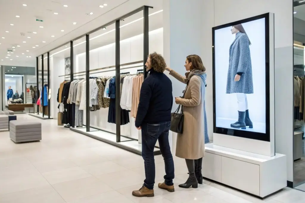 Clothing retailer using AI display