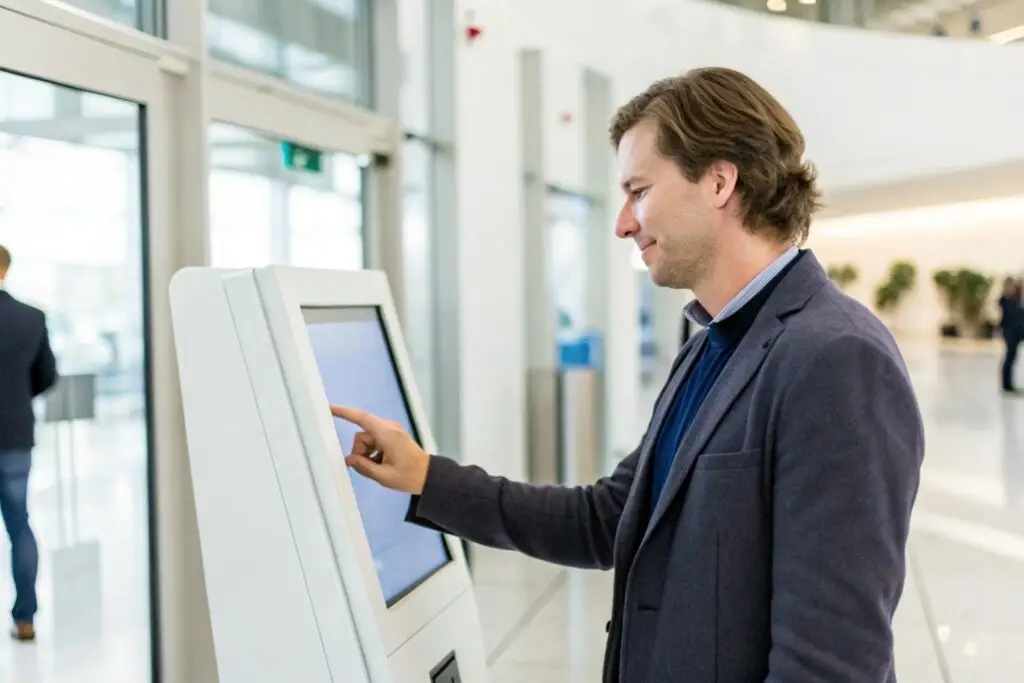 European customer using a self-service portal