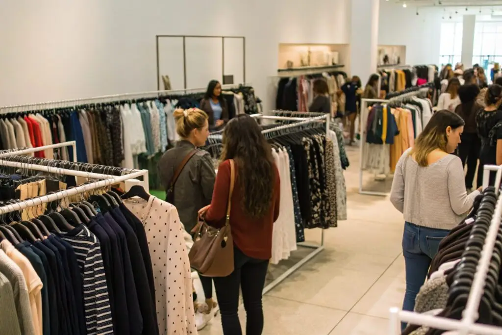 A fast fashion retailer showcasing a new collection of clothes