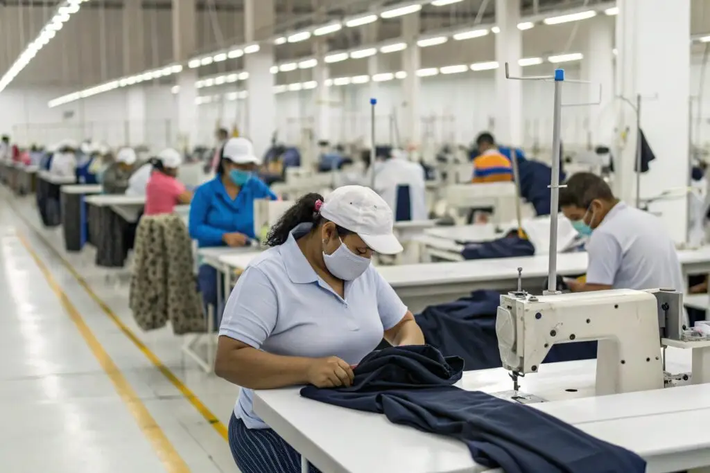 Modern clothing factory in Central America