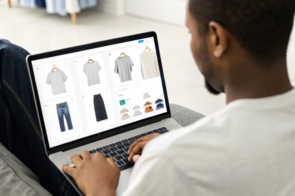 A customer shopping on an e-commerce platform