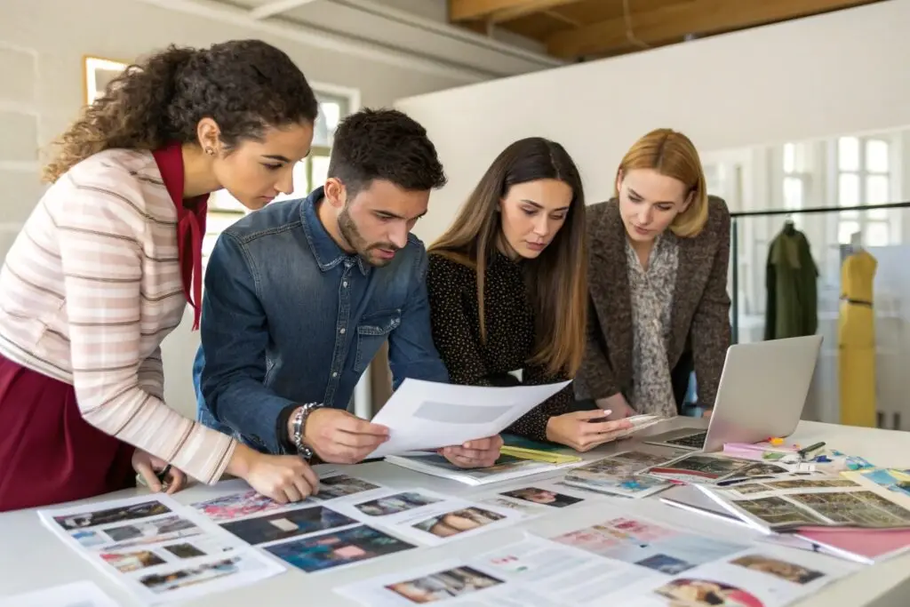Fashion marketing team planning campaigns
