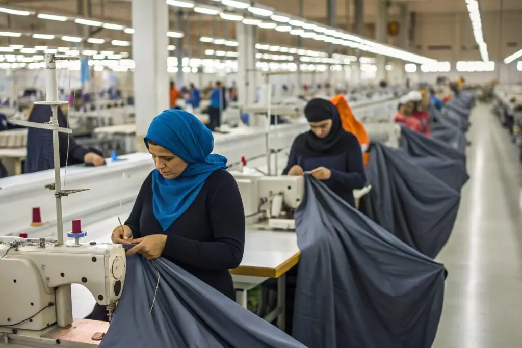 Women working in a Turkish garment factory