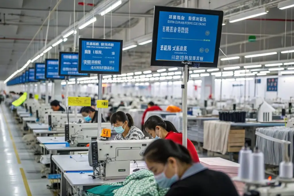 Modern Chinese garment factory