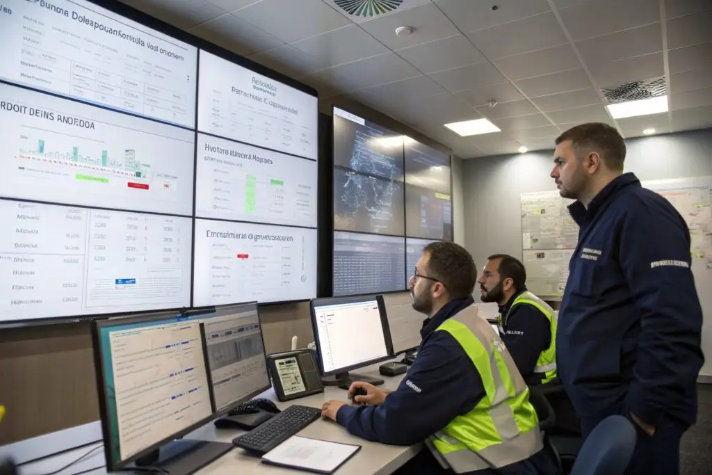 Apparel trade compliance team monitoring global operations